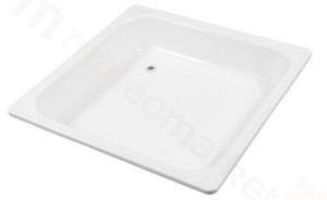 Brodzik emaliowany biały  800x800x150 weiB